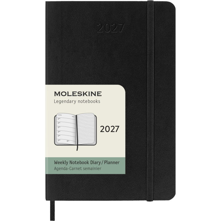 Calendar 12M Weekly Notebook 2027 Softcover Pocket Black  in the group Paper & Pads / Planners / 12-Month Planners at Pen Store (137459)