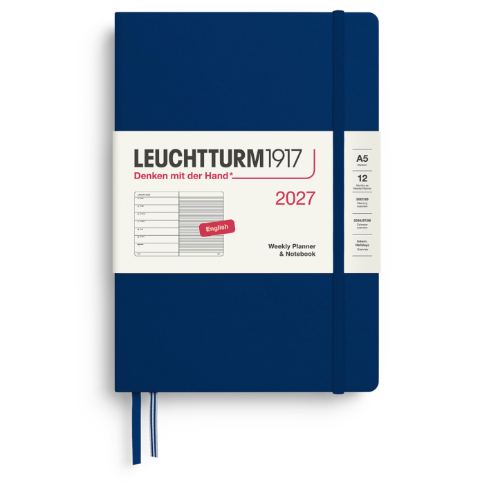 Calendar Weekly Planner & Notebook 2026 A5 Navy in the group Paper & Pads / Planners / 12-Month Planners at Pen Store (137523)
