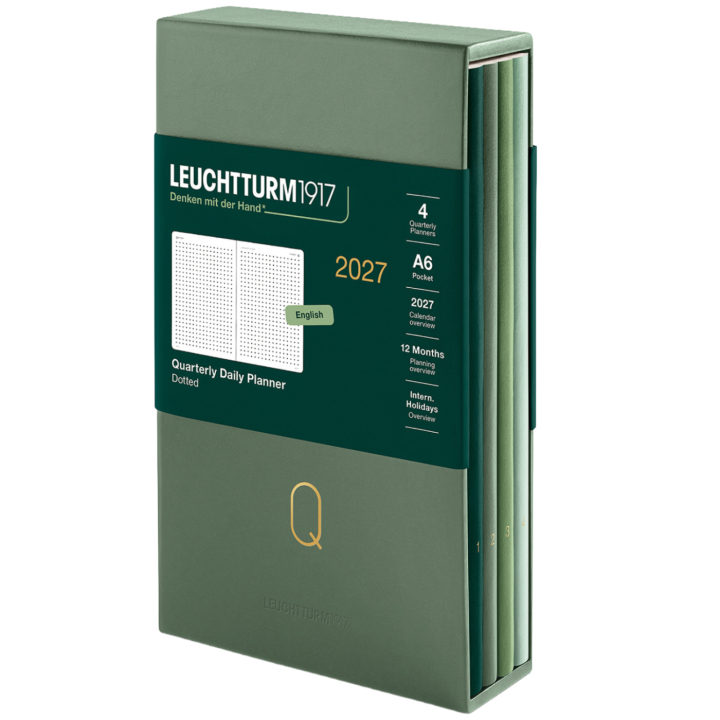 Calendar Quarterly Planner 2027 Shades of Green in the group Paper & Pads / Planners / 12-Month Planners at Pen Store (137525)