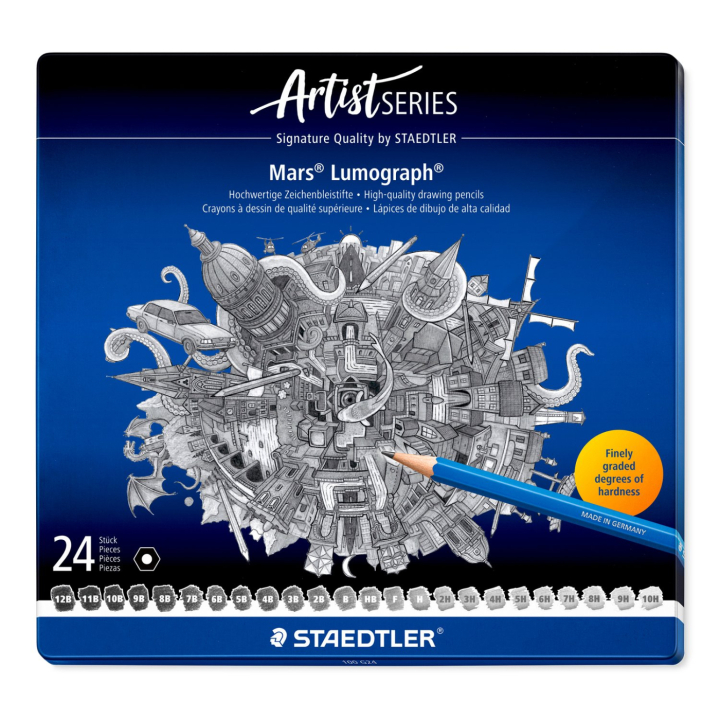 Mars Lumograph set of 24 in the group Art Supplies / Crayons & Graphite / Graphite & Pencils at Pen Store (137591)