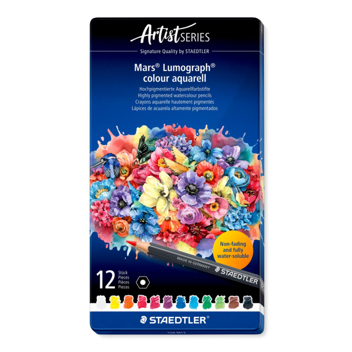 Watercolour pencils Mars Lumograph set of 12 in the group Pens / Artist Pens / Watercolor Pencils at Pen Store (137603)