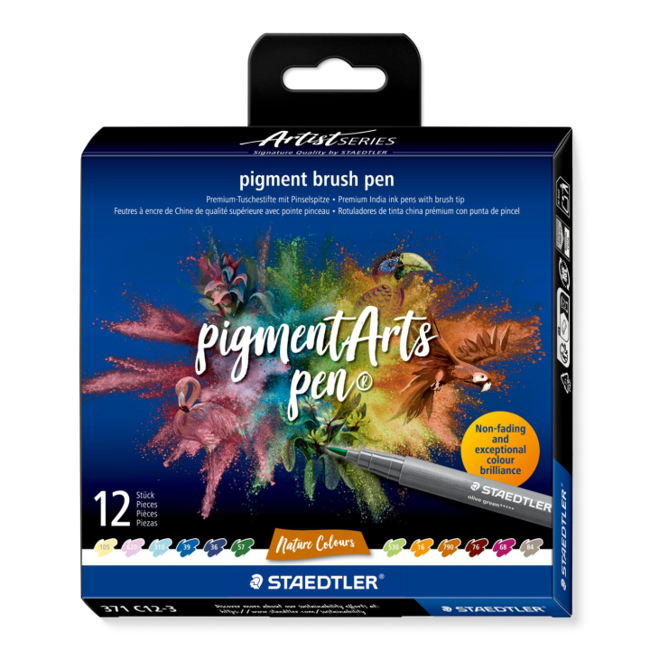 Pigment Arts Brush Pen set of 12 Nature in the group Pens / Artist Pens / Brush Pens at Pen Store (137622)