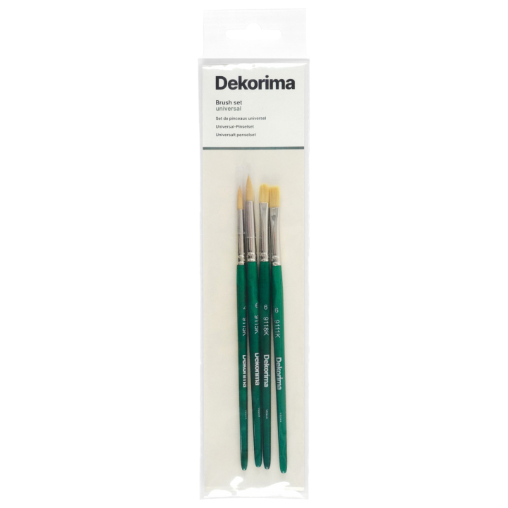 Synthetic brushes Universal Set of 4 in the group Art Supplies / Brushes / Acrylic Brushes at Pen Store (137637)