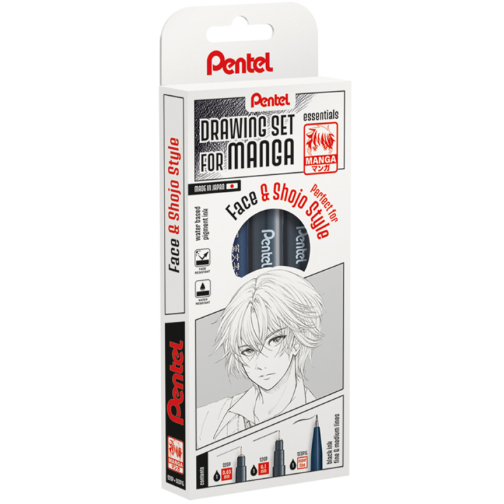 Drawing Set Manga Face & Shojo in the group Pens / Artist Pens / Fineliners at Pen Store (137666)