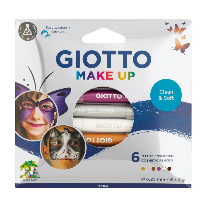 Make Up Metallic Face Paint Pencils 6-Pack in the group Kids / Kids' Paint & Crafts / Face paint at Pen Store (137671)