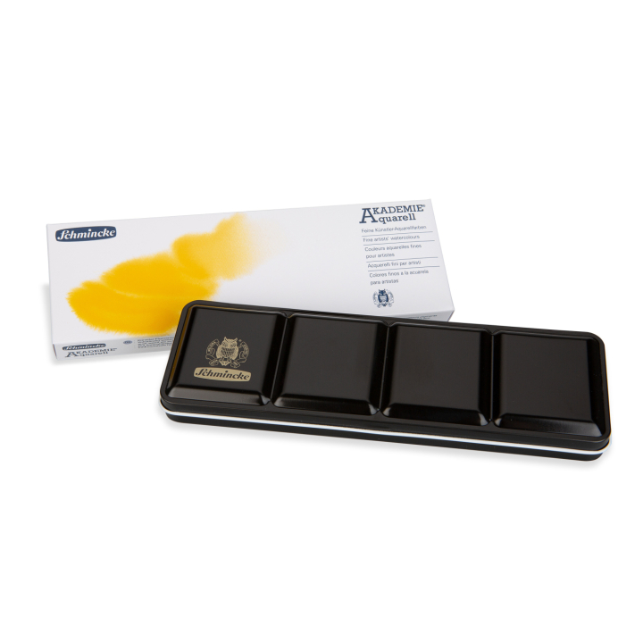 Akademie Aquarell Half Pans 12-set + extra space in the group Art Supplies / Artist colours / Watercolor Paint / Watercolor pans at Pen Store (137801)