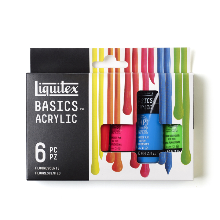 Acrylic paint Fluorescent Set Tubes 6x22 ml in the group Art Supplies / Artist colours / Acrylic Paint at Pen Store (137839)