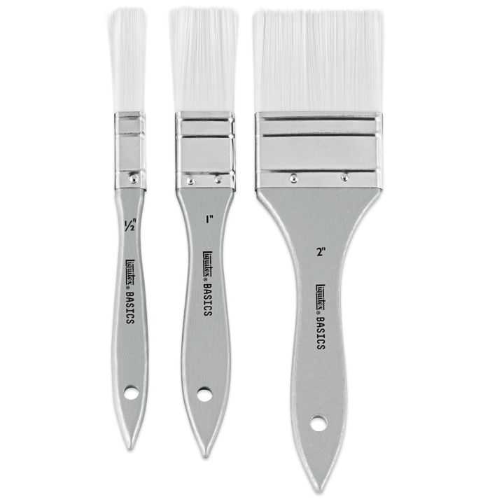 Synthetic Acrylic Spalter Brushes 3-pack in the group Art Supplies / Brushes / Synthetic Brushes at Pen Store (137857)