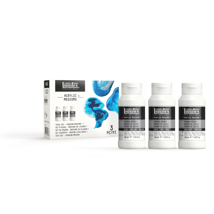 Pouring Medium 3-piece Set in the group Art Supplies / Mediums & Varnishes / Acrylic Mediums at Pen Store (137867)