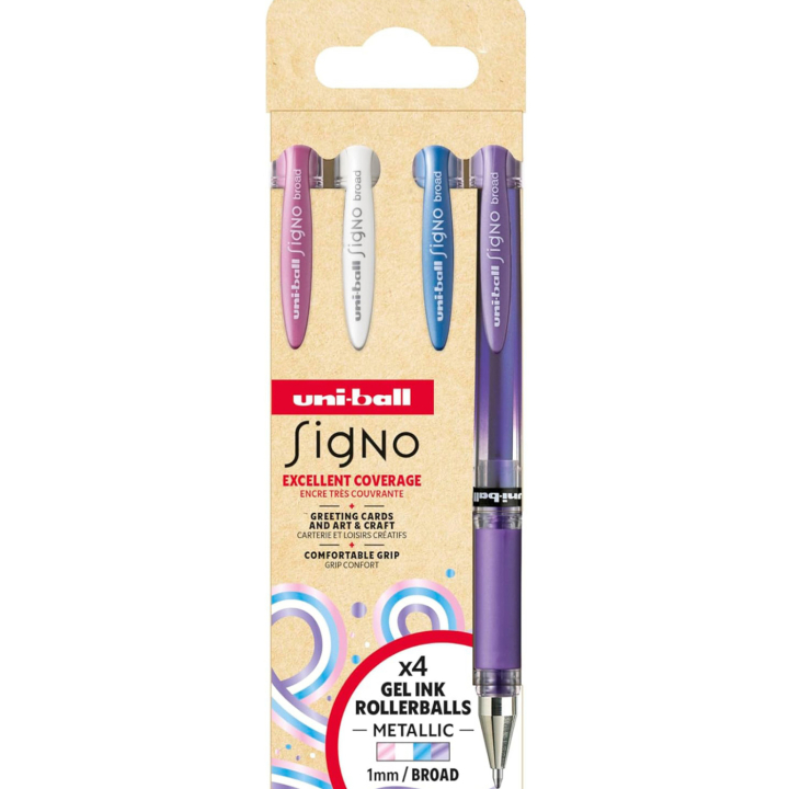 Signo Broad Um-153 Gel 4-piece set No2 in the group Pens / Writing / Gel Pens at Pen Store (137978)