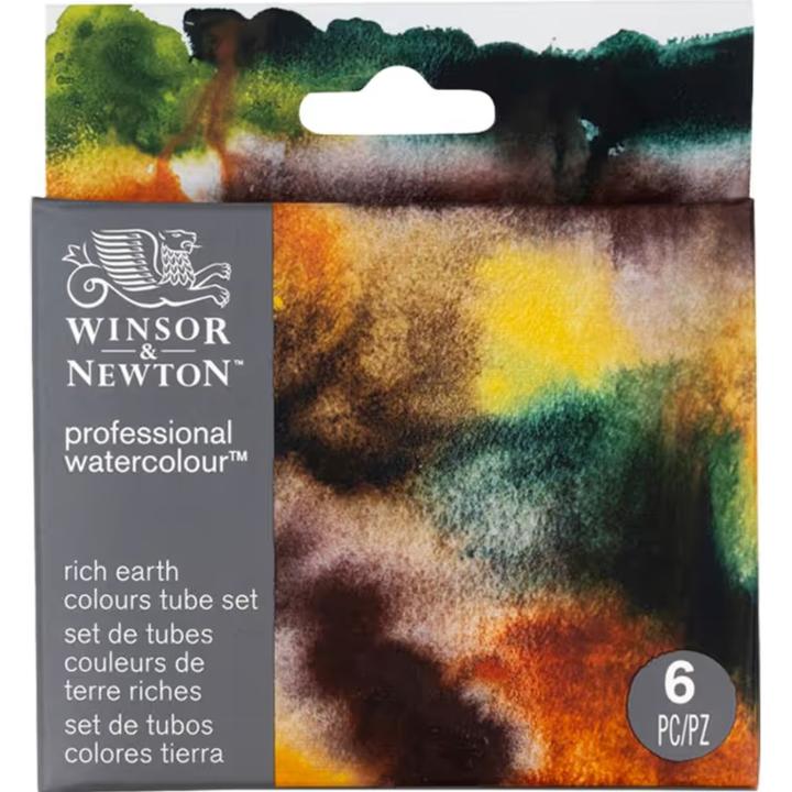 Professional Watercolour 5 ml Tubes Rich Earth 6-set in the group Art Supplies / Artist colours / Watercolor Paint / Watercolor in tube at Pen Store (138002)