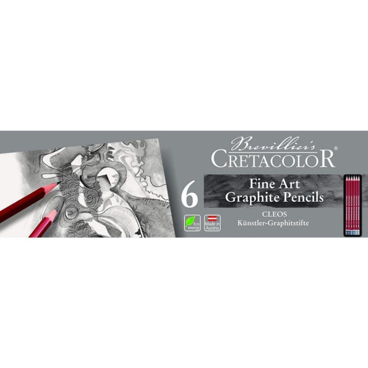 Cleos Fine Art Graphite 6-set in the group Pens / Artist Pens / Sketching pencils at Pen Store (138024)