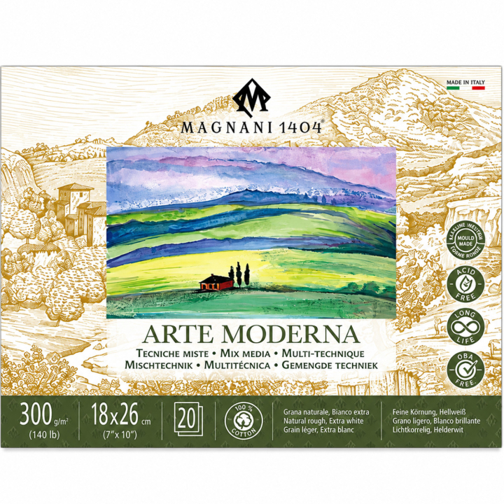 Mixed Media Pad Arte Moderna 300g 18x26 cm in the group Paper & Pads / Artist Pads & Paper / Mixed Media Pads at Pen Store (138046)