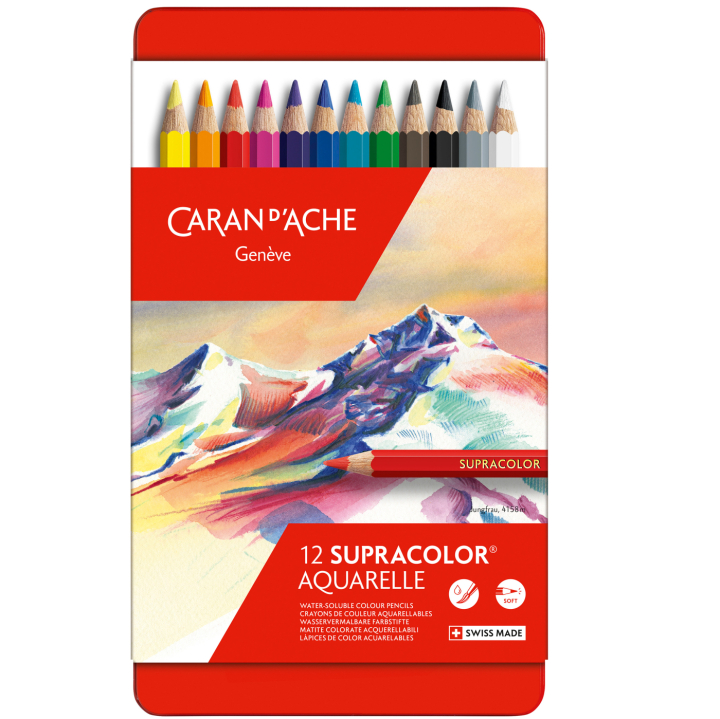 Supracolor Aquarelle 12-pack in the group Pens / Artist Pens / Watercolor Pencils at Pen Store (138048)