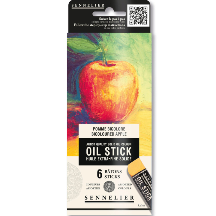 Oil Stick Mini 6-set Bicoloured apple in the group Art Supplies / Crayons & Graphite / Oil sticks at Pen Store (138059)