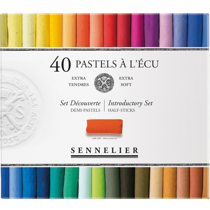 Soft Pastel à l'écu Half Stick Set of 40 in the group Art Supplies / Crayons & Graphite / Pastel Crayons at Pen Store (138070)