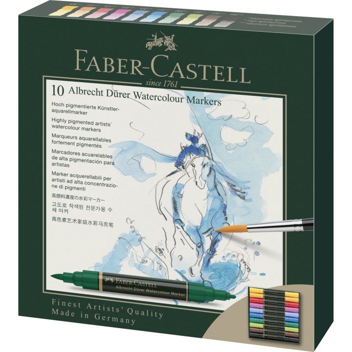 Albrecht Dürer Watercolour Marker 10-set in the group Pens / Artist Pens / Watercolour markers at Pen Store (138077)