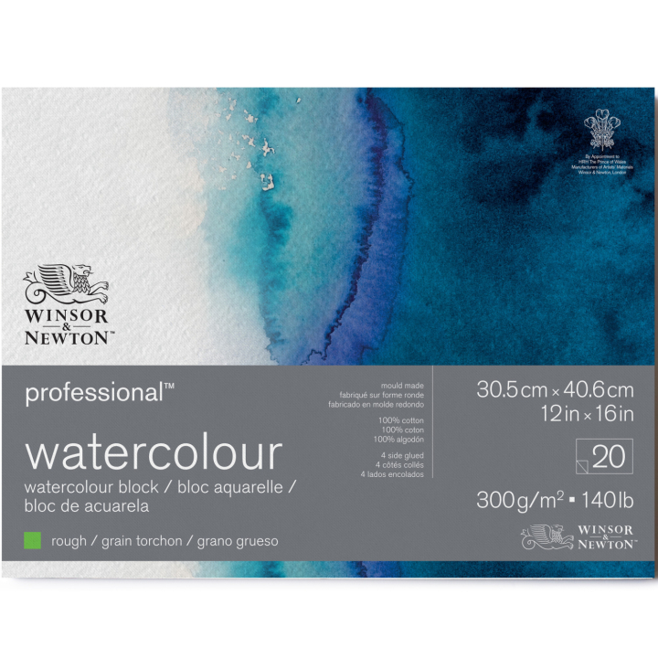 Professional Watercolour Pad Rough 31x41 cm 300g in the group Paper & Pads / Artist Pads & Paper / Watercolor Pads at Pen Store (138088)