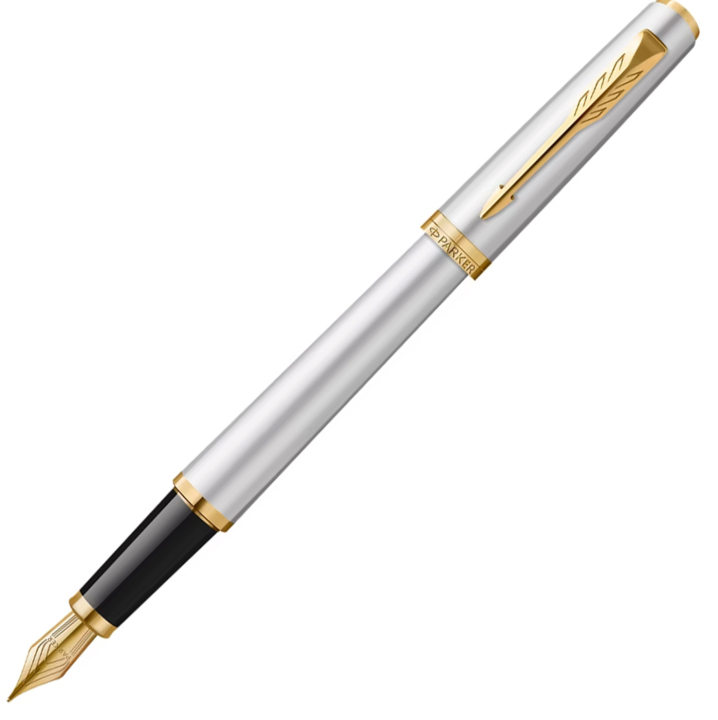 Meridian Chrome/Gold Fountain Pen in the group Pens / Fine Writing / Fountain Pens at Pen Store (138303_r)