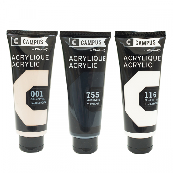 Campus Acrylic 100 ml Basic set in the group Art Supplies / Colors / Acrylic Paint at Pen Store (2206_set)