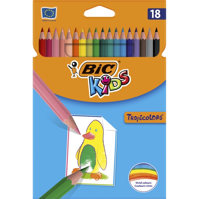 Kids Tropicolors Coloring Pencils 18-set