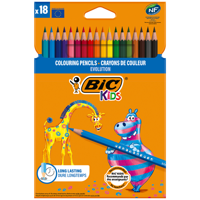 Kids Evolution Coloring Pencils 18-set