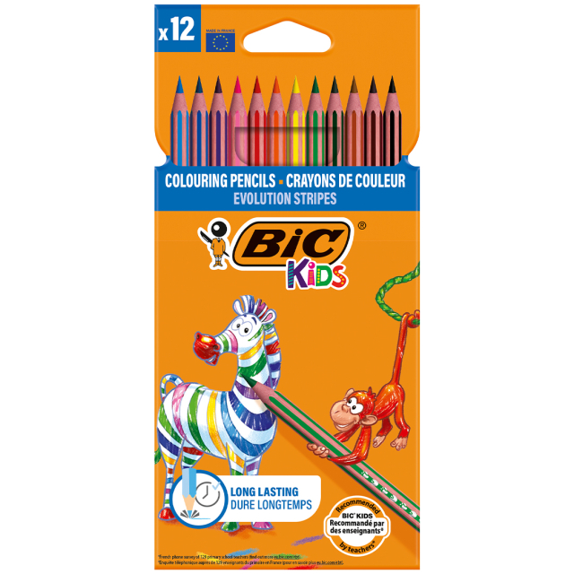 Kids Evolution Coloring Pencils 12-set