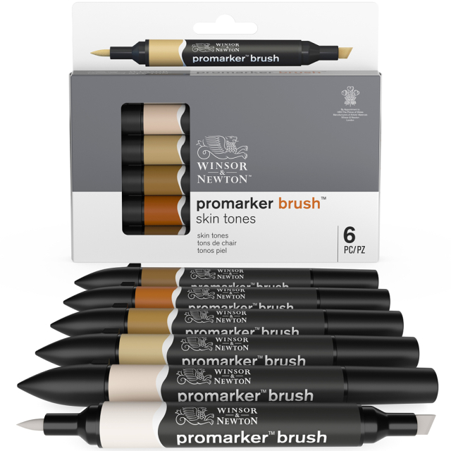 BrushMarker 6-set Skin Tones