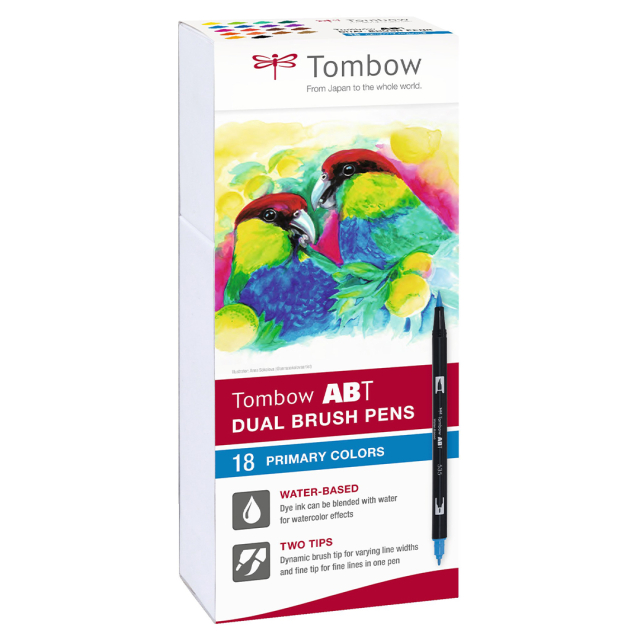 ABT Dual Brush pen 18-set Primary