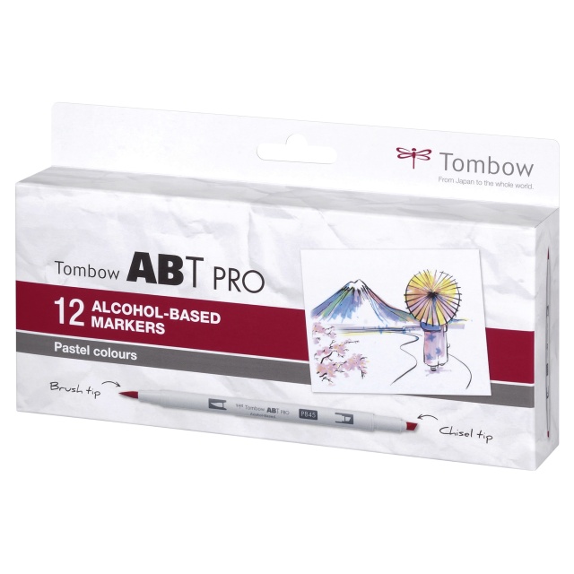 ABT PRO Dual Brush Pen 12-set Pastel