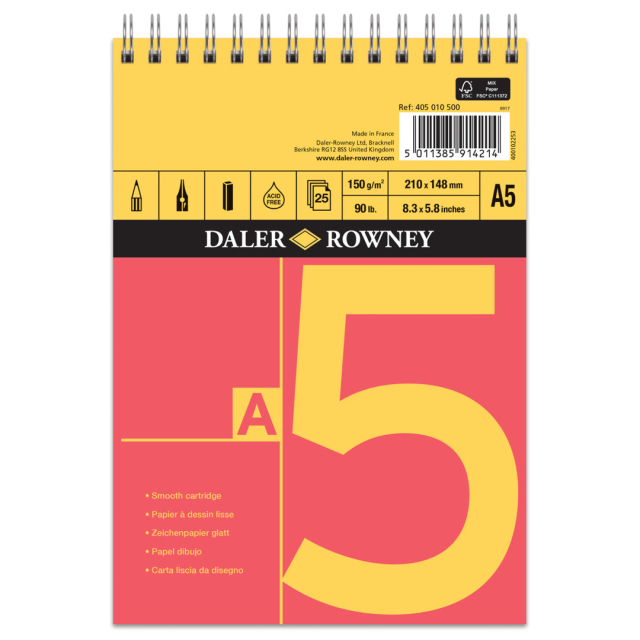 Sketch pad Spiral 150g A5