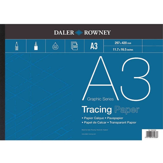 Daler Rowney Tracing Paper Pad 50 feuilles 60gsm A4 
