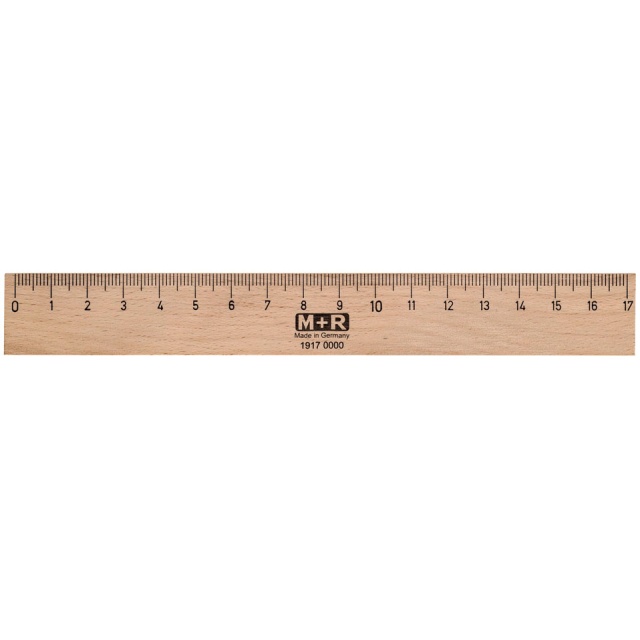 Hvad angår folk undskylde underordnet M+R Wooden Ruler 17 cm | Pen Store