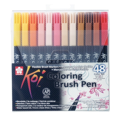 boeren Intrekking G Sakura Koi Colouring Brush Pen 48-set | Pen Store