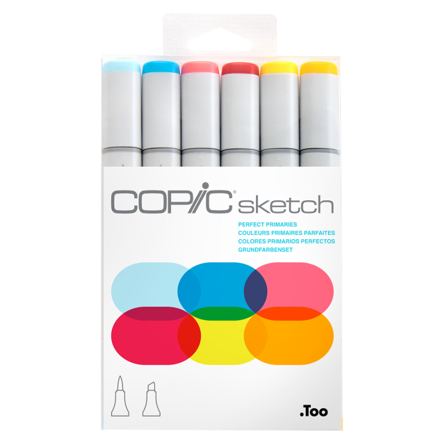 Copic Markers Brush Nib, 3-Pack, White