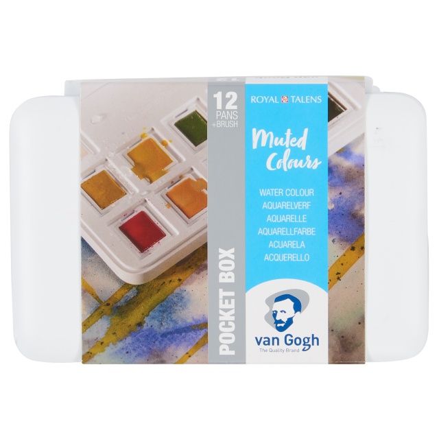 Pocket Box Water Color Muted - Set of 12