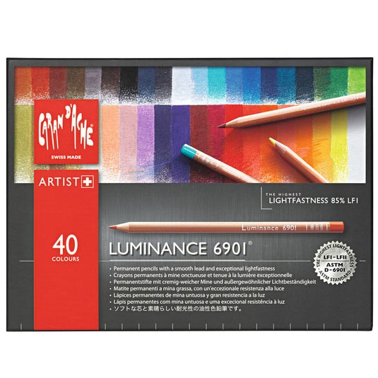 Caran d'Ache LUMINANCE 6901 artists quality permanent lightfast coloured pencils 