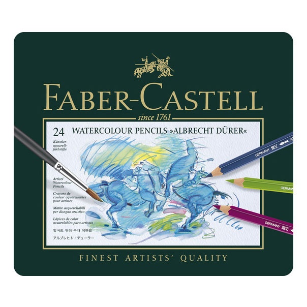 Faber Castell : Albrecht Durer Watercolour Pencils : Metal Tin Set Of 24