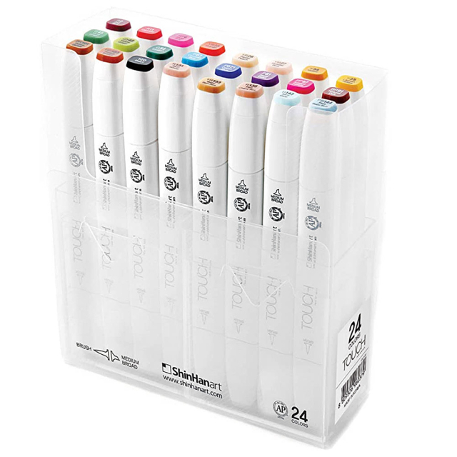 12/24 Colors Skin Tone Dual Tips Marker Pen For School Art - Temu