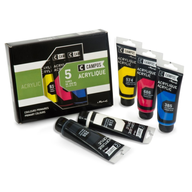 Campus Acrylic Set 5x100ml tubes