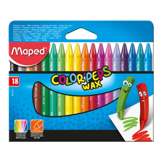 Giotto  be-bè 462700 Wax Supercrayons School pack of 40 Crayons with 2 Crayon Sharpener 