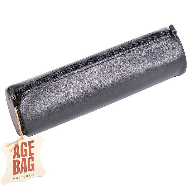 Clairefontaine Round Leather Pencil Case - Grey