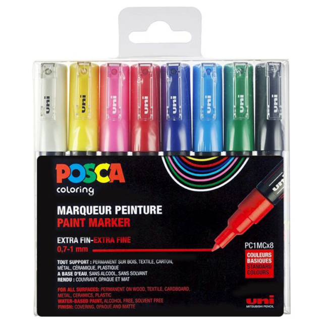 Posca PC-1MC Standard Colours Set of 8