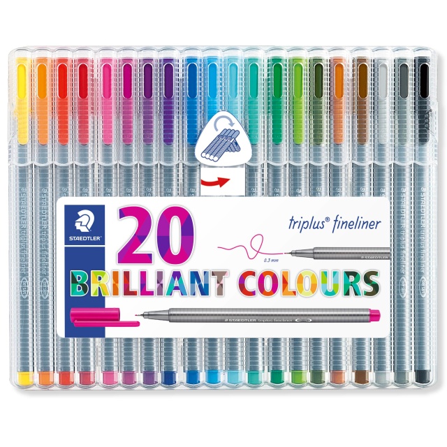 20 Faber Fineliner Pen Set Fine Liner Colouring Fineliners