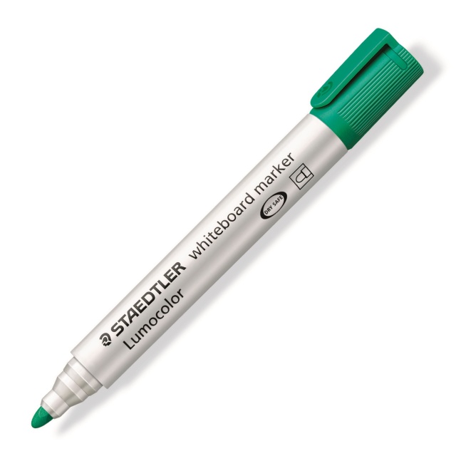 Staedtler Lumocolor Whiteboard Marker, Wide Bullet Tip, Box of 4 Assorted  Colors (Red, Blue, Green, Black), 351 WP4