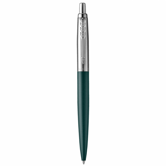 Brand New Matte Green and Stainless Parker Jotter XL Ballpoint Pen Blue Ink