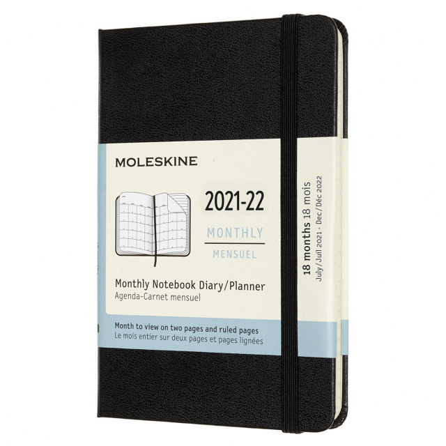 Moleskine Planner 18m Hard Monthly Pkt Large Black Pen Store