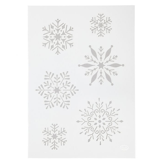 Template Snow flakes A4