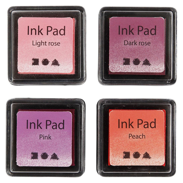 Ink Pad 4-pack Pink & Red