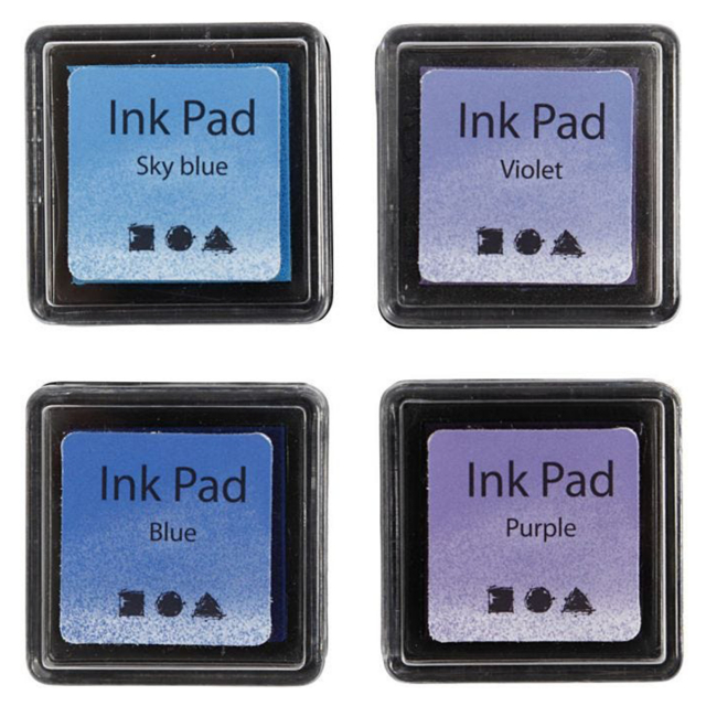 Ink Pad 4-pack Blue & Violet